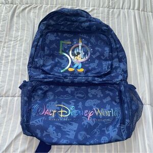 Walt Disney 50 years Backpack - Navy Blue with Colorful Logo